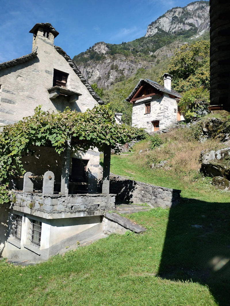 Beispielbild: Steinhaus mit Weinlaub